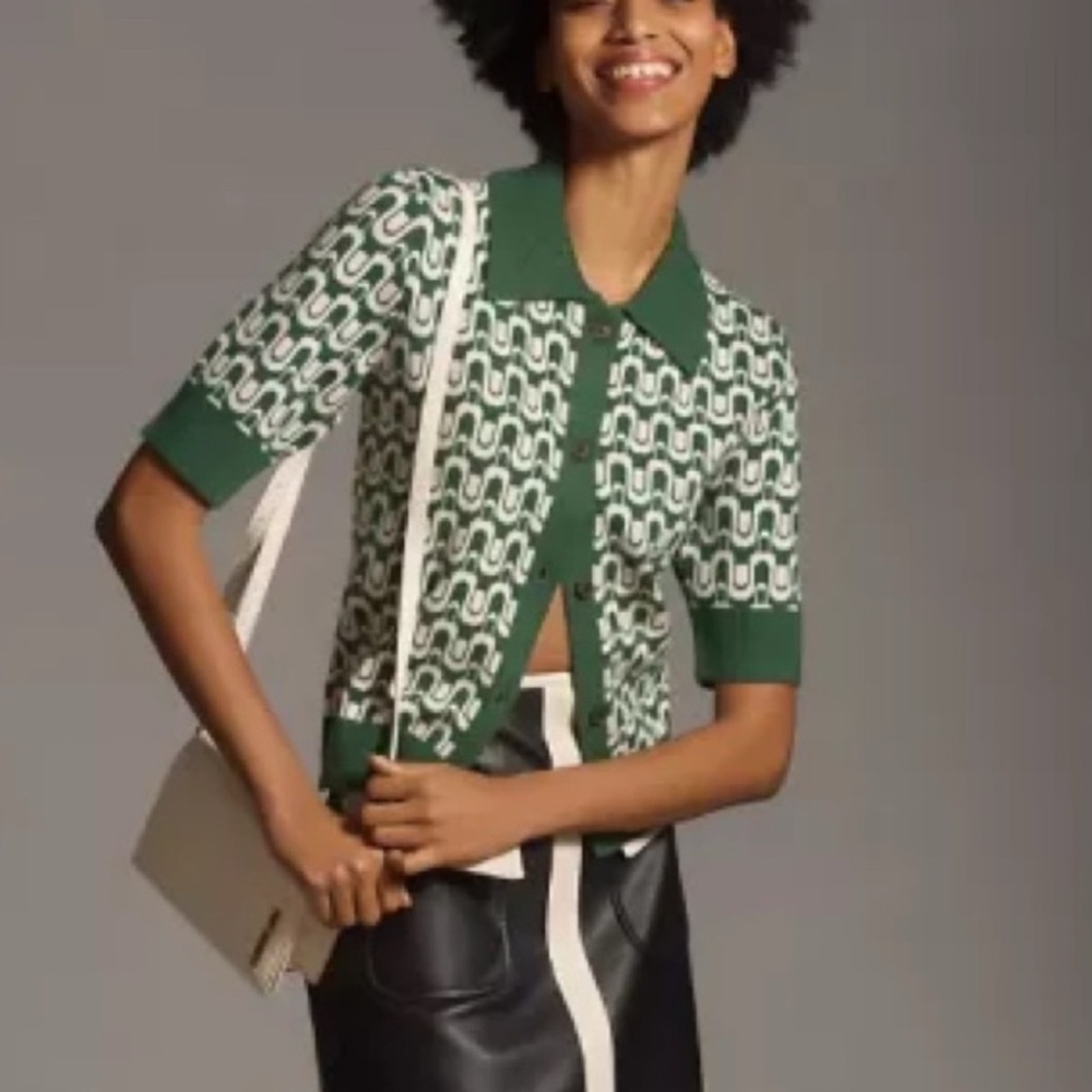 Green Patterned Women's Sweater